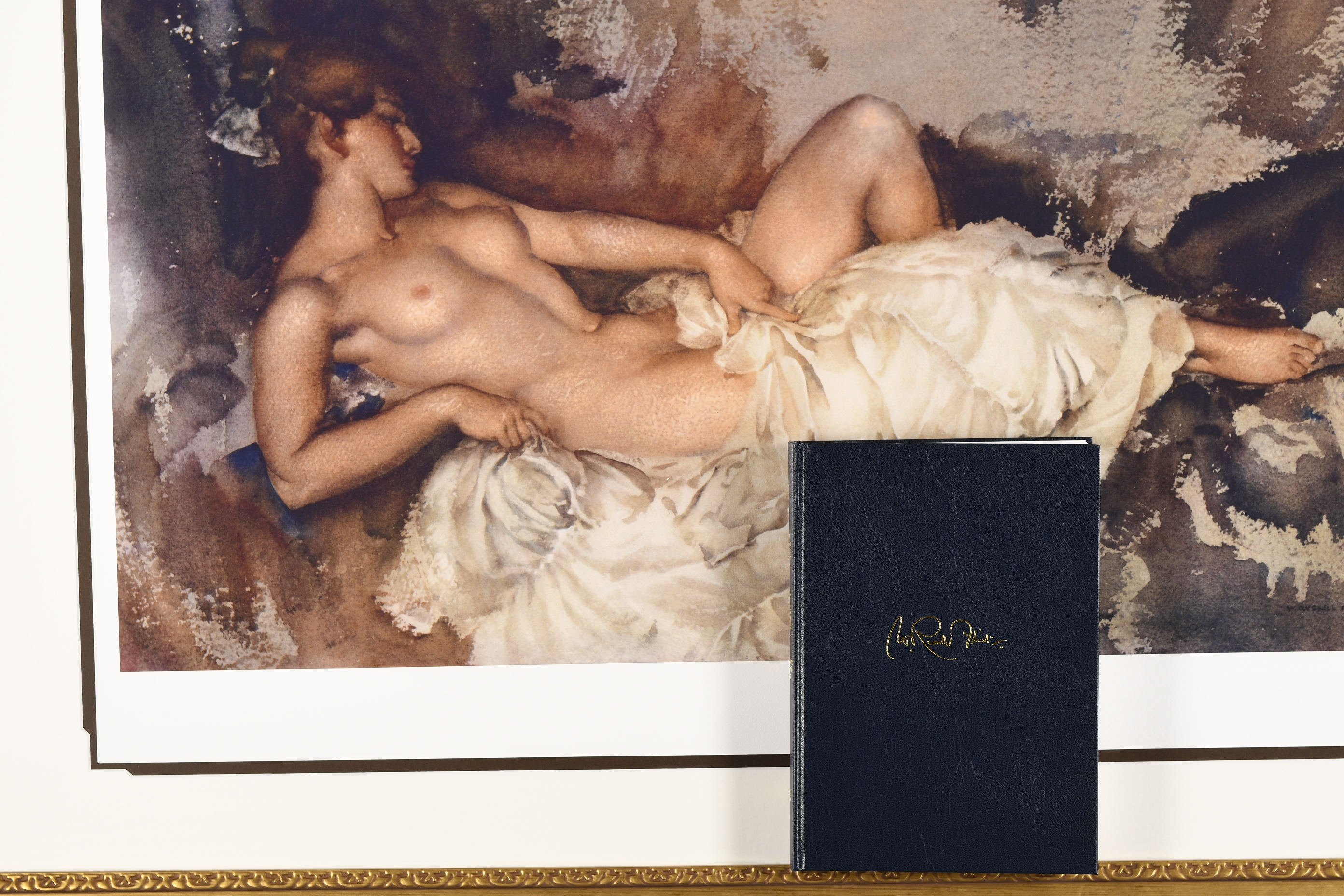 Limited Edition Gouttelette by Sir William Russell Flint. "Reclining Nude". Supplied with Rare ... - Image 6 of 10