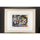 Rare Limited Edition Pablo Picasso on Silk. "Les Femmes d'Alger". 1 of only 85 ever Published