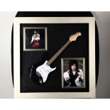 Framed Guitar with Original Signature of Mick Jones from "The Clash"