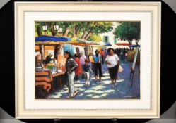 Tony Rome Original Pastel Market Scene