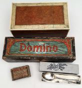 Antique Wooden Box Dominos Etc