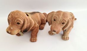 Vintage Pair Original Wackeldackel Nodding Dachshund Dogs