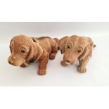 Vintage Pair Original Wackeldackel Nodding Dachshund Dogs