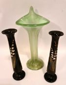 Antique 3 x Victorian Glass Vases
