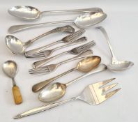 Vintage Parcel of Flatware Includes Serving Spoons