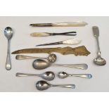 Antique Parcel of Plated Items Includes Mother of Pearl Items
