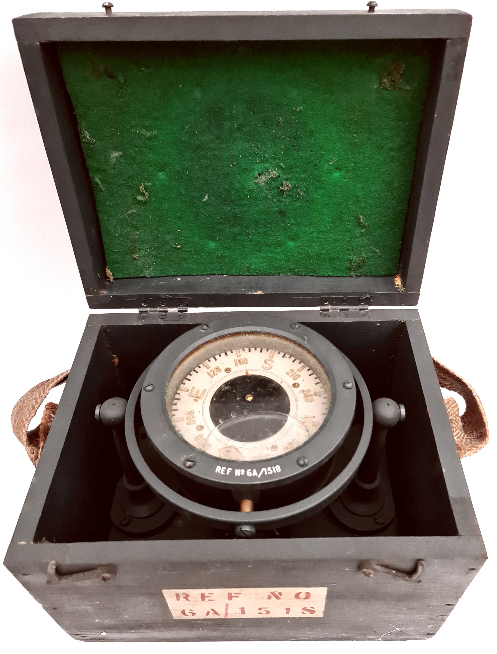 Wwii British Navy Ships Liquid Gimbal Compass In Original Box