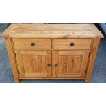 Large Rustic Oak Sideboard With Plenty Of Storage