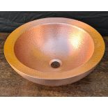 Copper Sink Basin Ideal Garden Planter 16 inches diameter