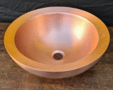 Copper Sink Basin Ideal Garden Planter 16 inches diameter