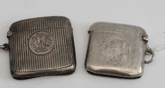 Antique 2 Sterling Silver Vesta Cases
