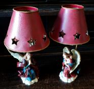Decorative Pair of Angel Candle Holders