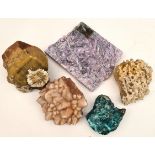 5 Assorted Geological Rock & Crystal Samples