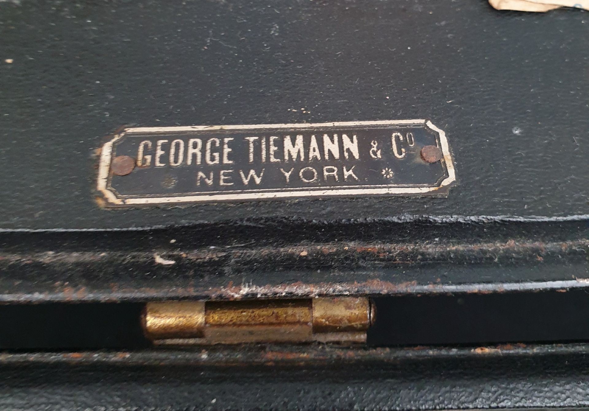 Metal & Wood Suitcase George Tiemann & Co New York - Image 5 of 8