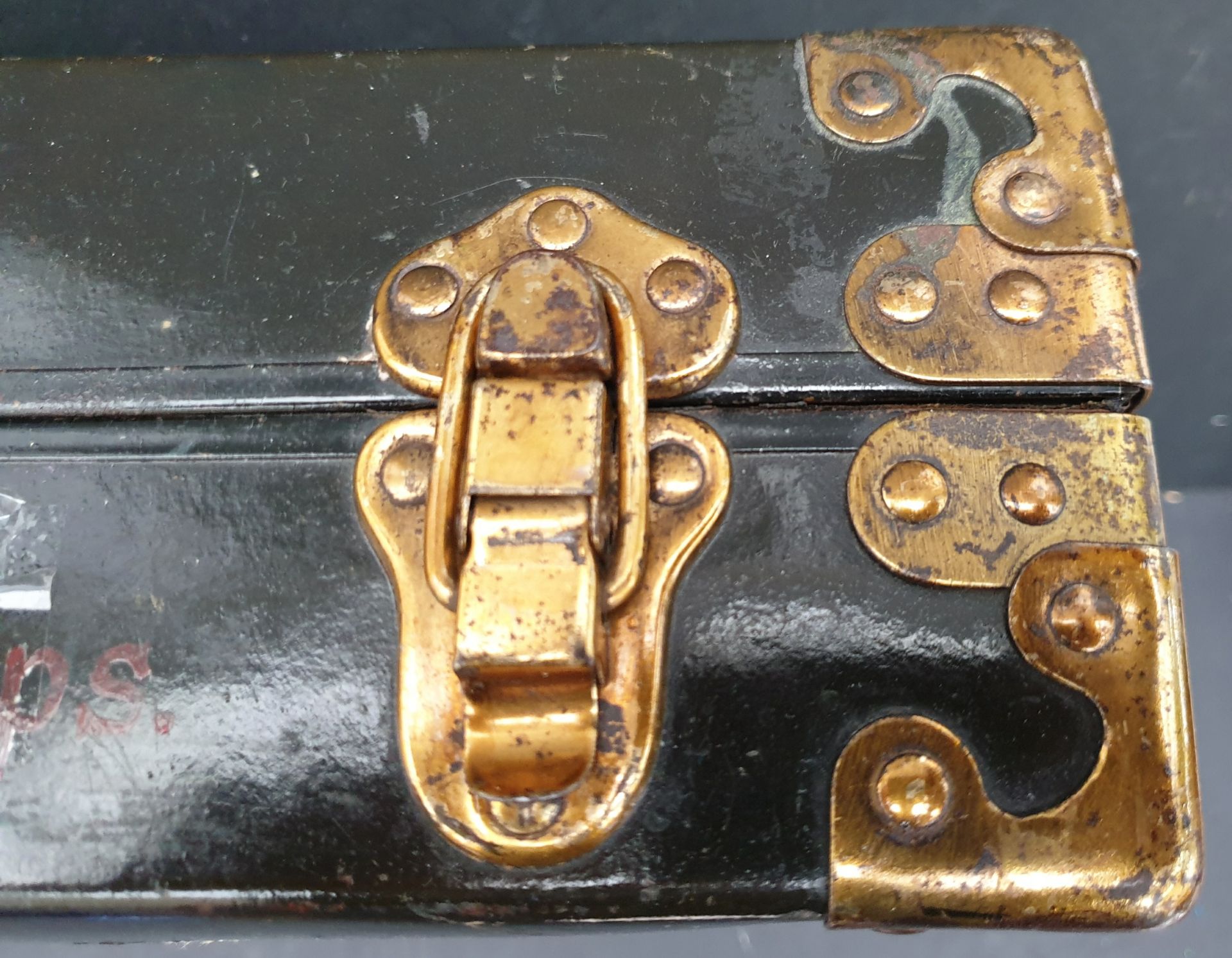 Metal & Wood Suitcase George Tiemann & Co New York - Image 6 of 8