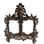 Antique Edwardian Metal Double Portrait Frame.