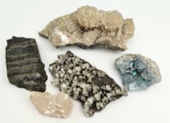 5 Assorted Geological Rock & Crystal Samples