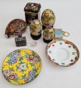 Vintage Parcel of Collectables Includes Japanese Ceramics Scent Bottle etc.