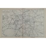 Antique Railway Map of London & Suburbs 1899 G. W Bacon & Co.