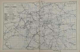 Antique Railway Map of London & Suburbs 1899 G. W Bacon & Co.