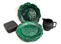 Vintage Wedgwood Includes 6 x Cabbage Plates & Basalt Items