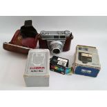 Vintage Kodak Camera In Original Case With Original Flash etc.