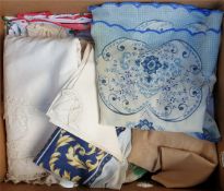 Vintage Box of Assorted Linen