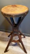 Vintage Evertaut Industrial Factory Stool c1950's