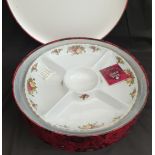 Vintage Royal Albert Old Country Rose Chip & Dip Platter Boxed