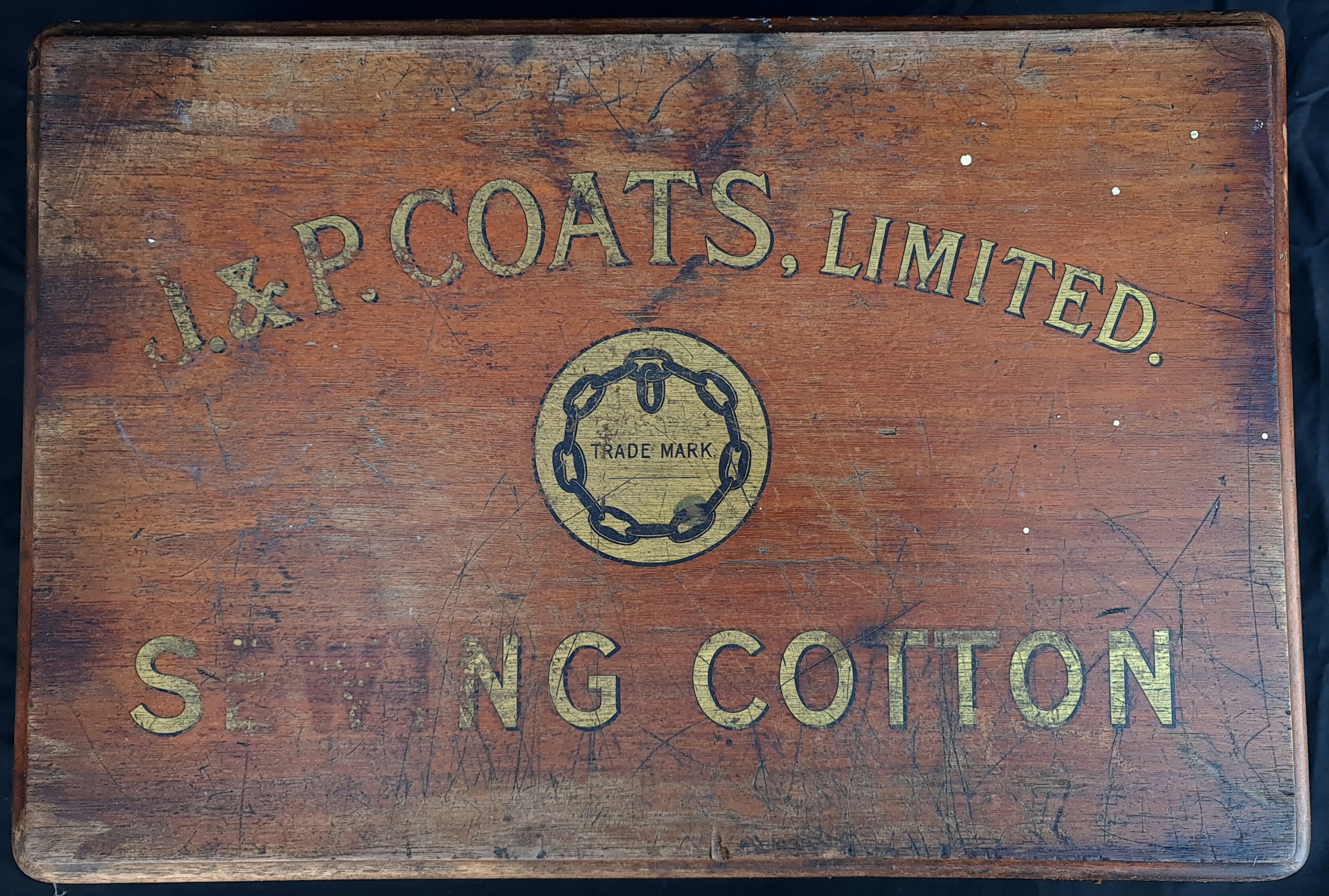 Antique Advertising J & P Coats Cottons Shop Counter Drawers - Image 3 of 5