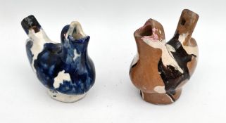 Antique 2 x Pottery Bird Whistles