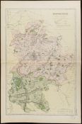 Antique Map Bedfordshire1899 G. W Bacon & Co.