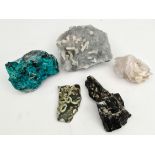 5 Assorted Geological Rock & Crystal Samples