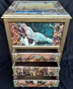 Antique Sewing Box With 3 Drawers