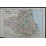 Antique Map of Durham 1899 G. W Bacon & Co.