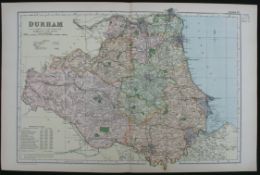 Antique Map of Durham 1899 G. W Bacon & Co.