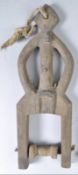 C19th African tribal wooden pulley