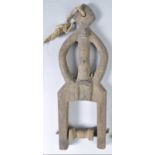 C19th African tribal wooden pulley