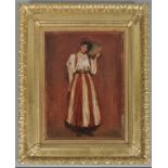 C19th oil painting 'The Spanish Dancer'