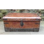 Georgian leather trunk