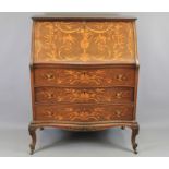 An Irish inlaid writing bureau