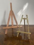 Two table easels for small pictures
