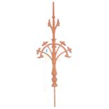 C19th cast-iron weather vane, lightning conductor roofing crest