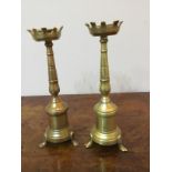 Pair of late 17th early 18th century candlesticks in bronze