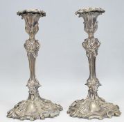 Pair of 20th-century silver plated candlesticks