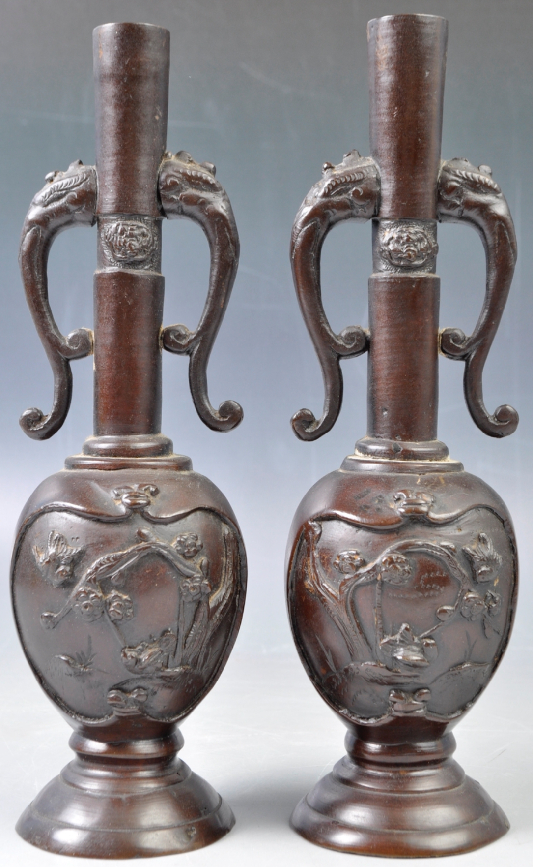 Pair of Meiji bronzes - Image 2 of 2