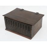 Late C17th early C18th oak carved small box