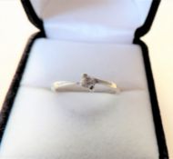 Sterling Silver White Gemstone Solitaire Ring