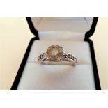 Sterling Silver 1.8 ct Citrine Gemstone Ring