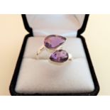 Sterling Silver 5.25 carat Amethyst Ring